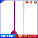 2 in 1 Reusable Drinking Straws Household Milk Tea Straw Spoon (Purple)