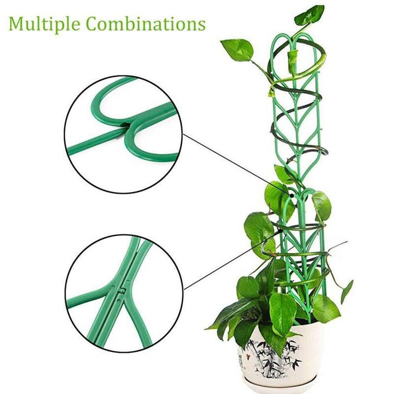 Leaf Shape Garden Trellis for Mini Climbing Plants Potted Plant Support Rack