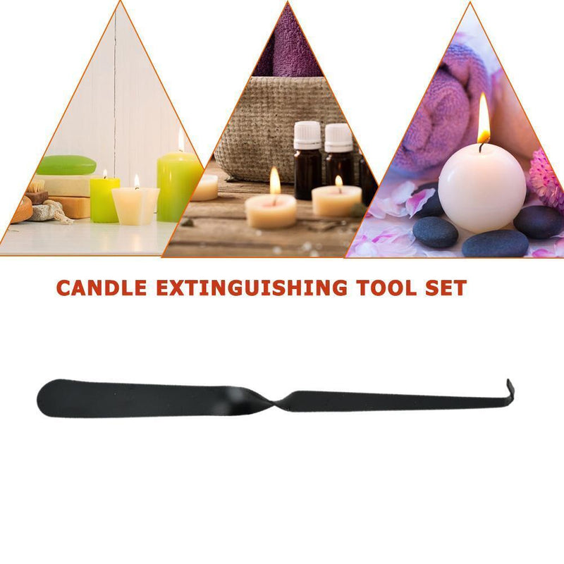 21cm Stainless Steel Wick Snuffer Household Candle Extinguish Tool (Black)