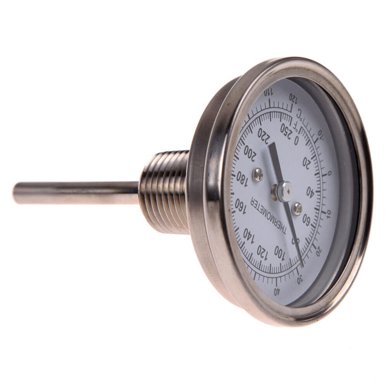 Stainless Steel 1/2 NPT Dial Thermometer Pyrometer for Oven Kitchen Tools