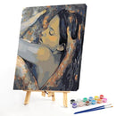 Frameless Oil Paint By Numbers Hugging Couple DIY Canvas Picture Craft Kit