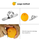 2pcs Portable Orange Peeler Easy Open Stainless Steel Lemon Skin Remover