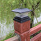 Solar Power LED Pillar Lamp Outdoor Garden Fence Light (Warm Light Black)
