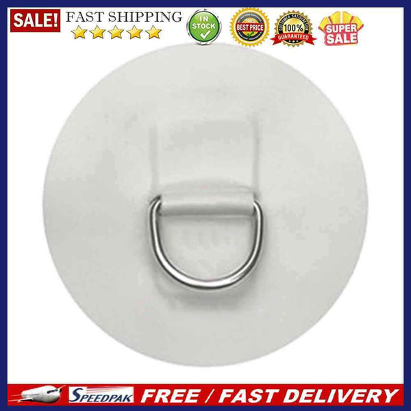 Stainless Steel D Ring Patch for PVC Inflatable Boat Raft Kayak Fitting Par