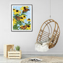 5D Diamond Painting Kit Daisy and Butterfly Full Round Drill Rhinestone DIY W