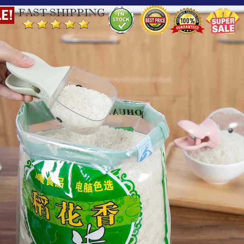 Pet Food Water Feeding Spoons Bowls Measuring Cup Multifunction Bag Sealing C