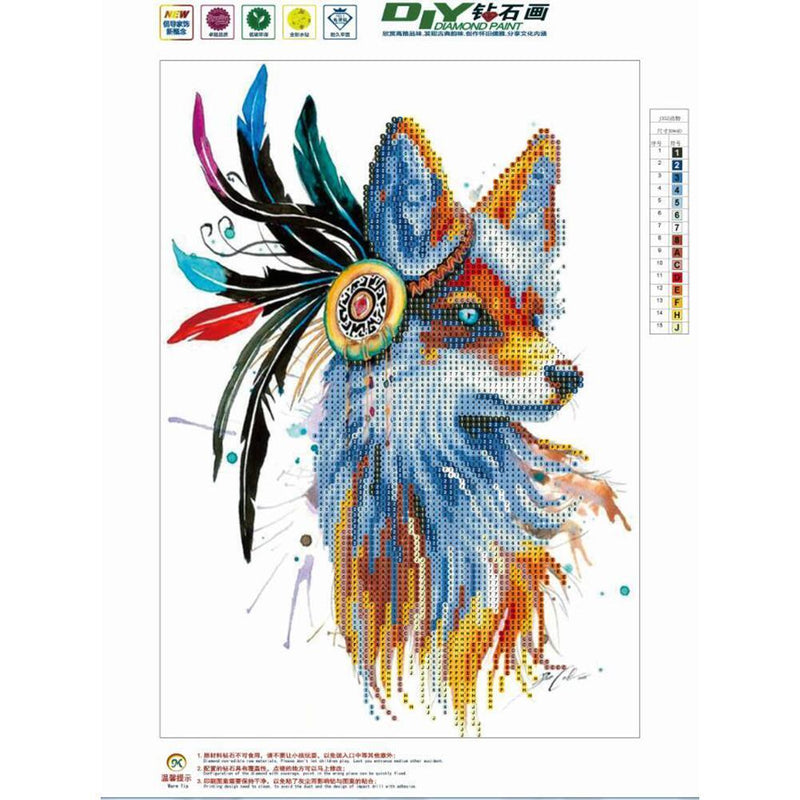 DIY 5D Diamond Embroidery Painting Fox Cross Stitch Craft Home Decor