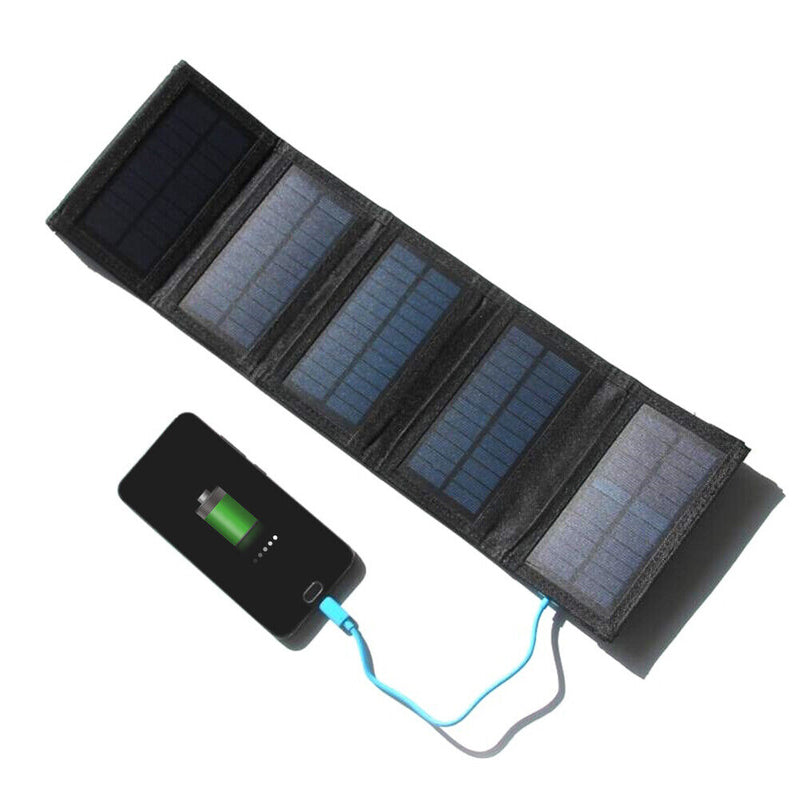 Foldable Charging Power Bank 7W USB Solar Panel Charger Pack for Hiking Cam