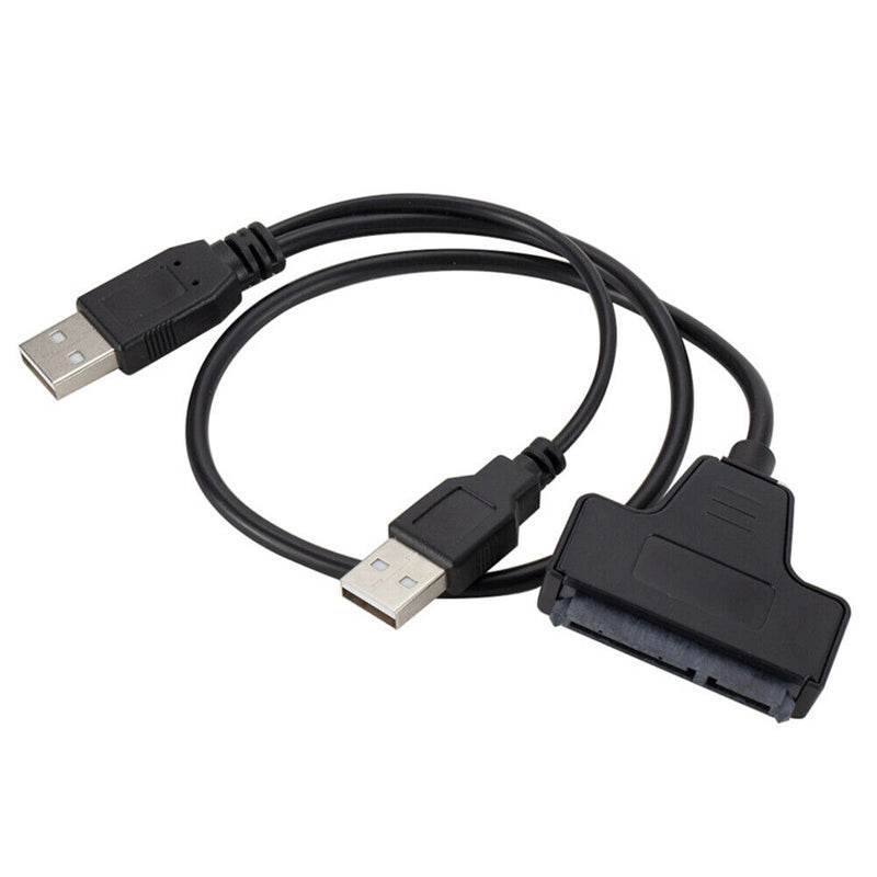USB 2.0 to SATA 7+15 Pin 22Pin 2.5 inch HDD SSD Hard Drive Adapter Cable