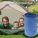 Portable Ultra-light Polar Fleece Sleeping Bag Liner Outdoor Warm (Blue) Newly