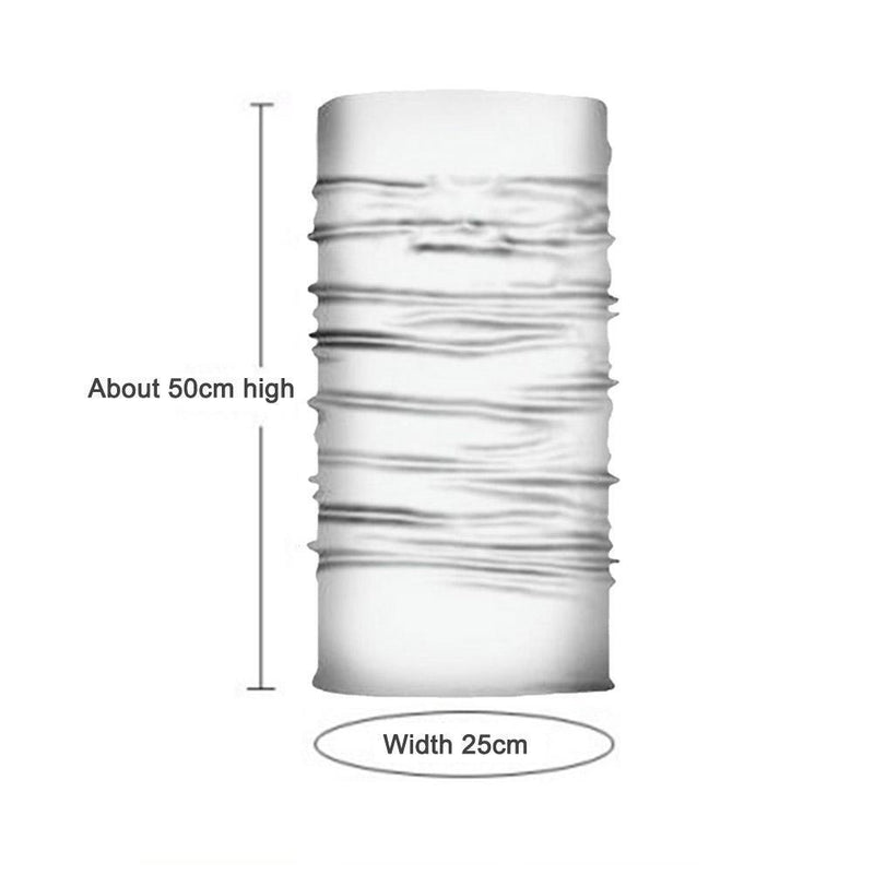 Cycling Camping Neck Tube Scarf Outdoor Gaiter Bandana Headband (White)