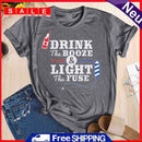 Independence Day Drink Light Tea T-Shirt (Grey XXL)