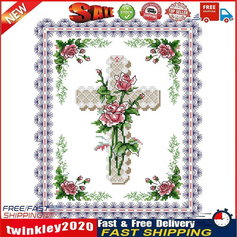 14CT Stamped Cross Stitch Kit DIY Magic Print Needlework Embroidery (J041) Newly