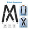 X Back Elastic Braces Adjustable Strap Clip Mens Braces Suspenders Solid Color
