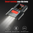 LED Smart Wave Induction Headlamp Waterproof 200LM Clip - on Baseball Cap Lamps