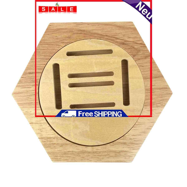 Medal Holder Display - 6 Pack Honeycomb Hexagonal Wooden Medal Hanger Display