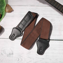 Adjustable Electric Guitar Strap Folk Picks Holder PU Leather Acoustic Bass Belt