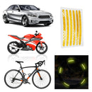 24x Universal Wheel Hub Stickers Car Bike Reflective Tire Rim Tape Strips D
