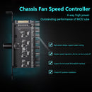 Desktop Computer Case 3P/4P Cooler Fan Hub Speed Controller PC Cooler Regulator
