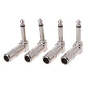 6.35mm L-shape Jack Right Angle Male Mono Plug Connector For Guitar Audio