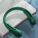 Bladeless Hanging Neck Fan Mini Leafless Fans (Green Adjustable Silicone)