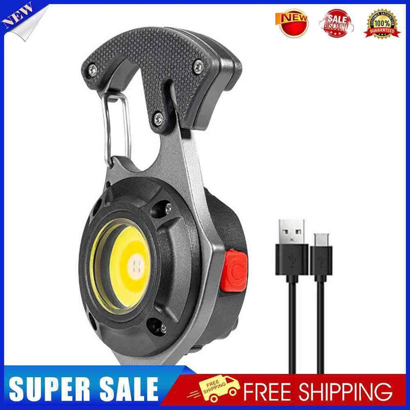 Multifunction COB LED Flashlight Camping Mini Screwdriver Keychain Lamp (Bl