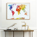 DIY Hand Painted World Map Canvas Oil Painting Kit Drawing By Numbers Ornamen