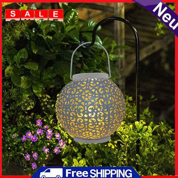 Creative Hollow Ball Solar LED Lantern Light Garden Yard Pathway Lighting Lamp