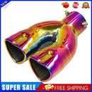 Dual Exhaust Muffler Tip Bolt-on Heart Edge Slant Cut 2.5 inch (Multicolor)