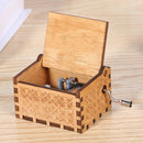 Retro Wood Hand Cranked Music Box Xmas Party Gift Household Decor Ornament Newly