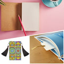 2pcs DIY Diamond Painting Leather Bookmark Mandala Tassel Crafts (FQY038)