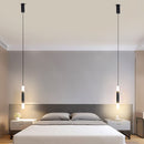 Dining Room Bedside Lamp Modern Style Straight Ceiling Light LED Pendant Lamp