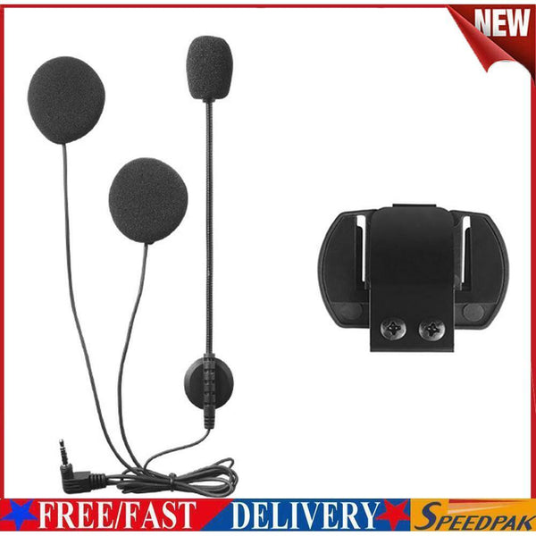 Motorcycle Helmet Bluetooth-compatible Intercom Headsets Mic Clip for V4 V6 #F