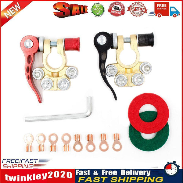 Battery Terminals Clamps Car Battery Bornes Cable Terminal Connector Kit Newly