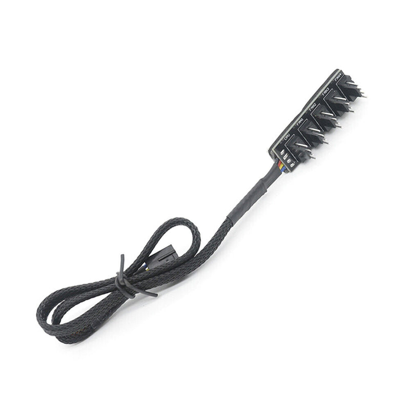 1 to 5 4-Pin PWM Fan Hub CPU Cooler Fan PC Case Cooling Fan Sleeved Power Cable