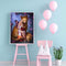 Butterfly Girl and Cat Oil Paint By Numbers DIY Handpainted on Canvas Wall Ar