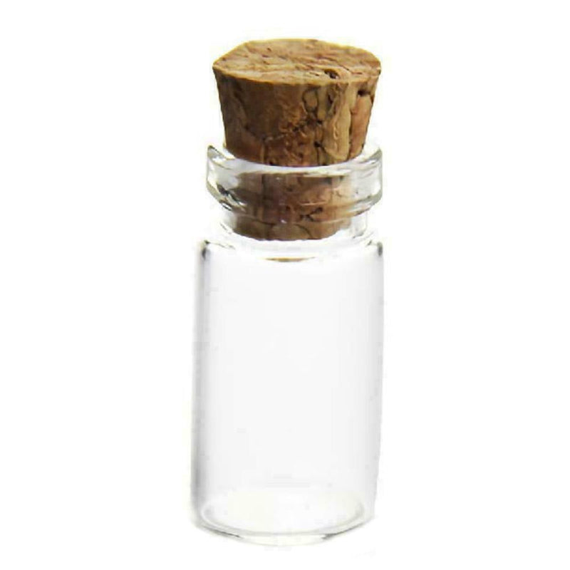 10pc/set Mini Useful Small Cork Stopper Glass Bottles Jars Vials Container