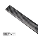 1m Carbon Fiber Look Rubber Car Bumper Lip Door Sill Protector (3cm Black)