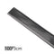 1m Carbon Fiber Look Rubber Car Bumper Lip Door Sill Protector (3cm Black)