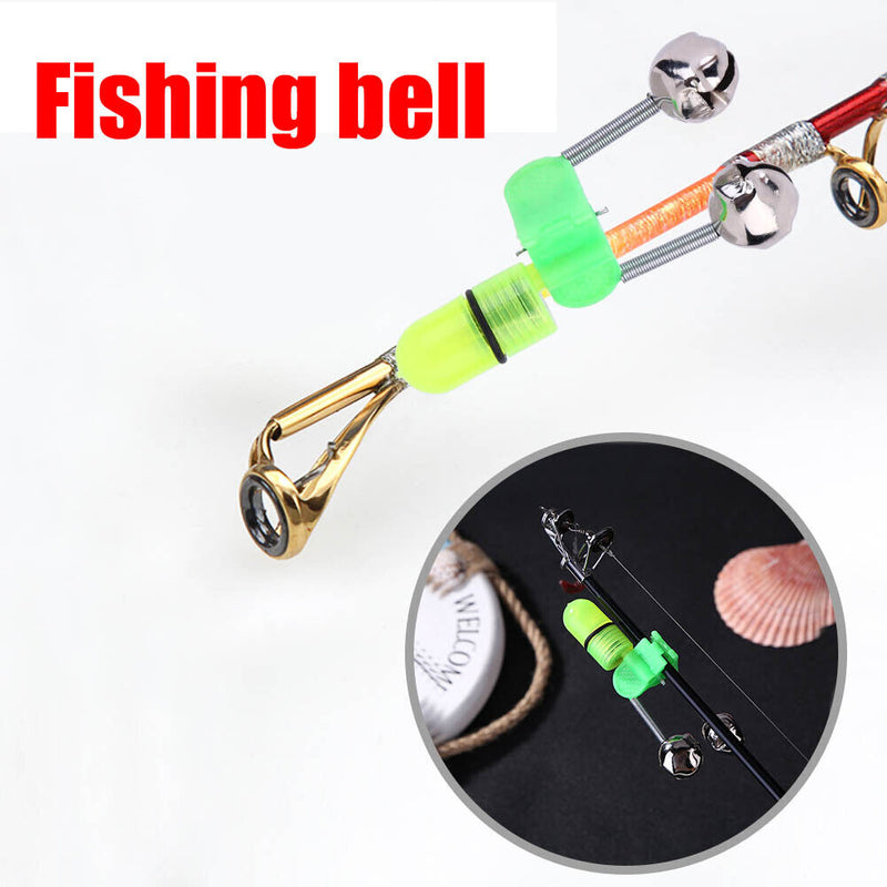 10pcs Electronic LED Night Fishing Rod Bite Alarm Double Bell Sea Fishing Tools