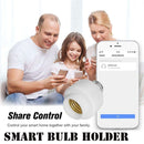 B2Q0 For Google Lamp Bases WiFi Smart Bulb Holder E27 Light Lamp Socket Adapter