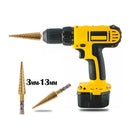 Practical Unique Titanium Coated 3-13MM 11Step Drill 1/4" HSS Sec