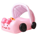 Kids Eco-friendly PVC Swimming Ring with Awning Side Wall Design (Pink)