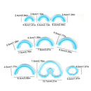 9x Rainbow Cookies Biscuit Cutter Fondant Mould Cake Sugarcraft Decorating Mold