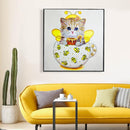 5D DIY Special Shaped Diamond Painting Cat Cup Cross Stitch Embroidery (03)