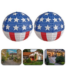 2x LED String Lights USA Independence Day Flag Lantern Pendant Lantern (B)