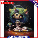 5D DIY Full Drill Round Shape Unicorns Rhinestone Diamond Drawing Kit for Home