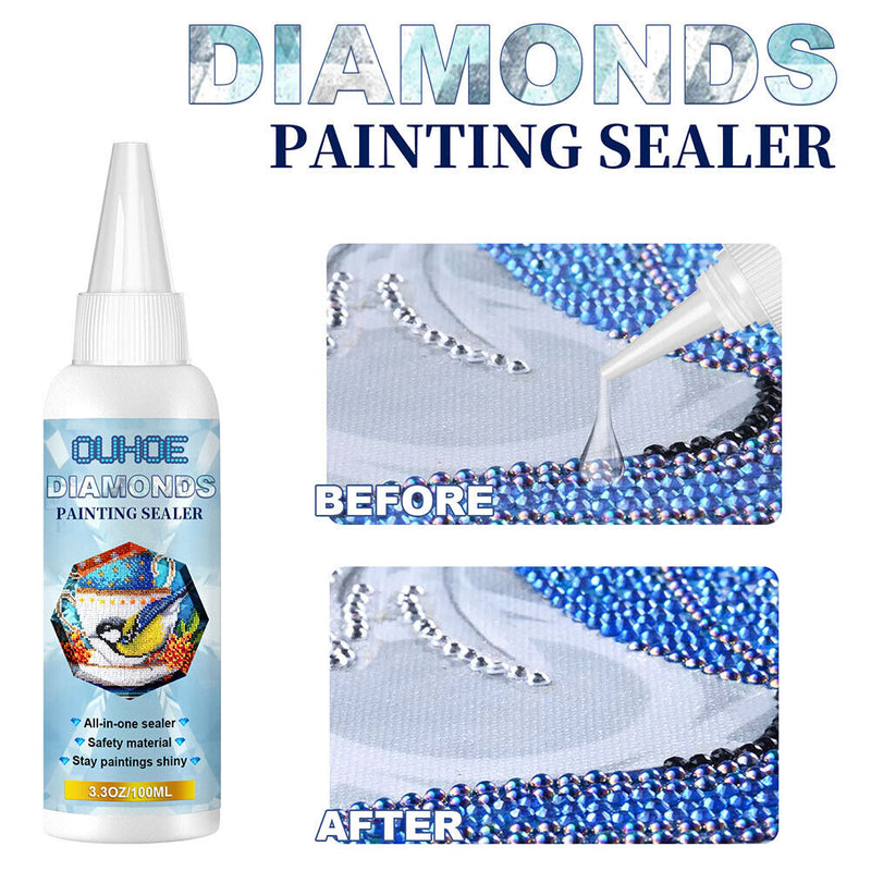 240ml DIY Diamond Painting Conserver Permanent Hold Shine Effect Sealer Glue