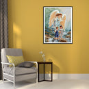 Angel Kid Oil Paint by Numbers Hand Painted Frameless Picture Home Ornament K