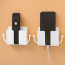 Adhesive Remote Control Mobile Phone Charging Plug Organizer Rack (White) Newly